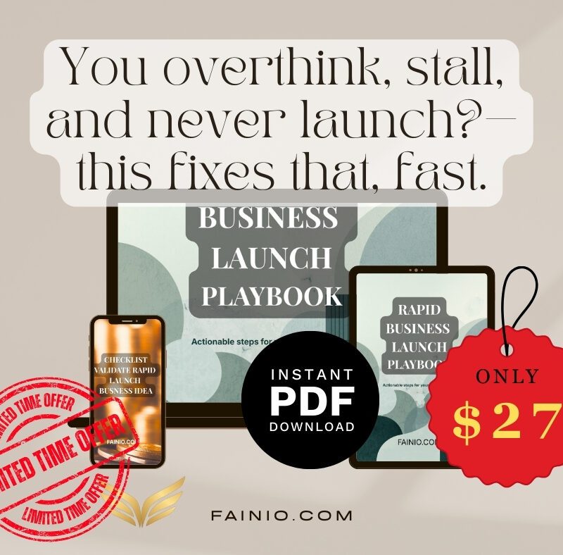 the rapid business launch playbook step by step workbook business plan